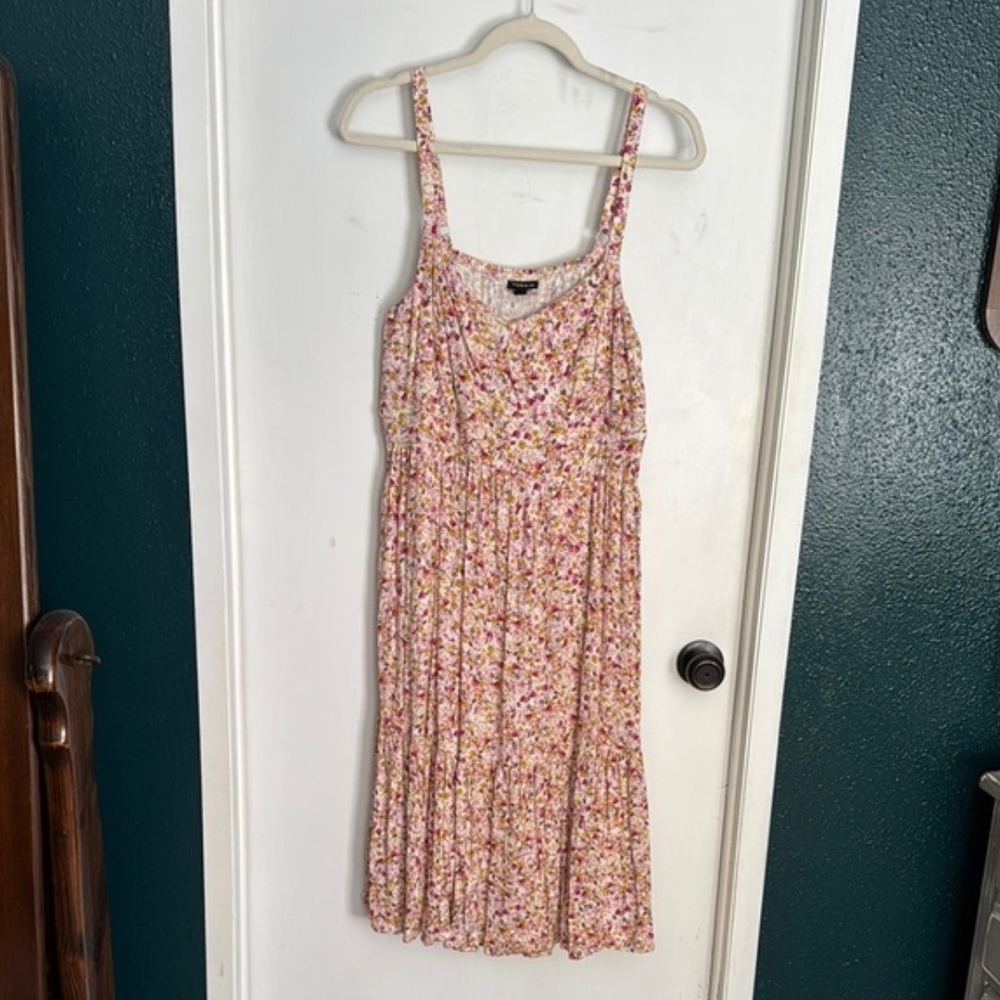 💫Torrid Pink and Yellow Floral Dress